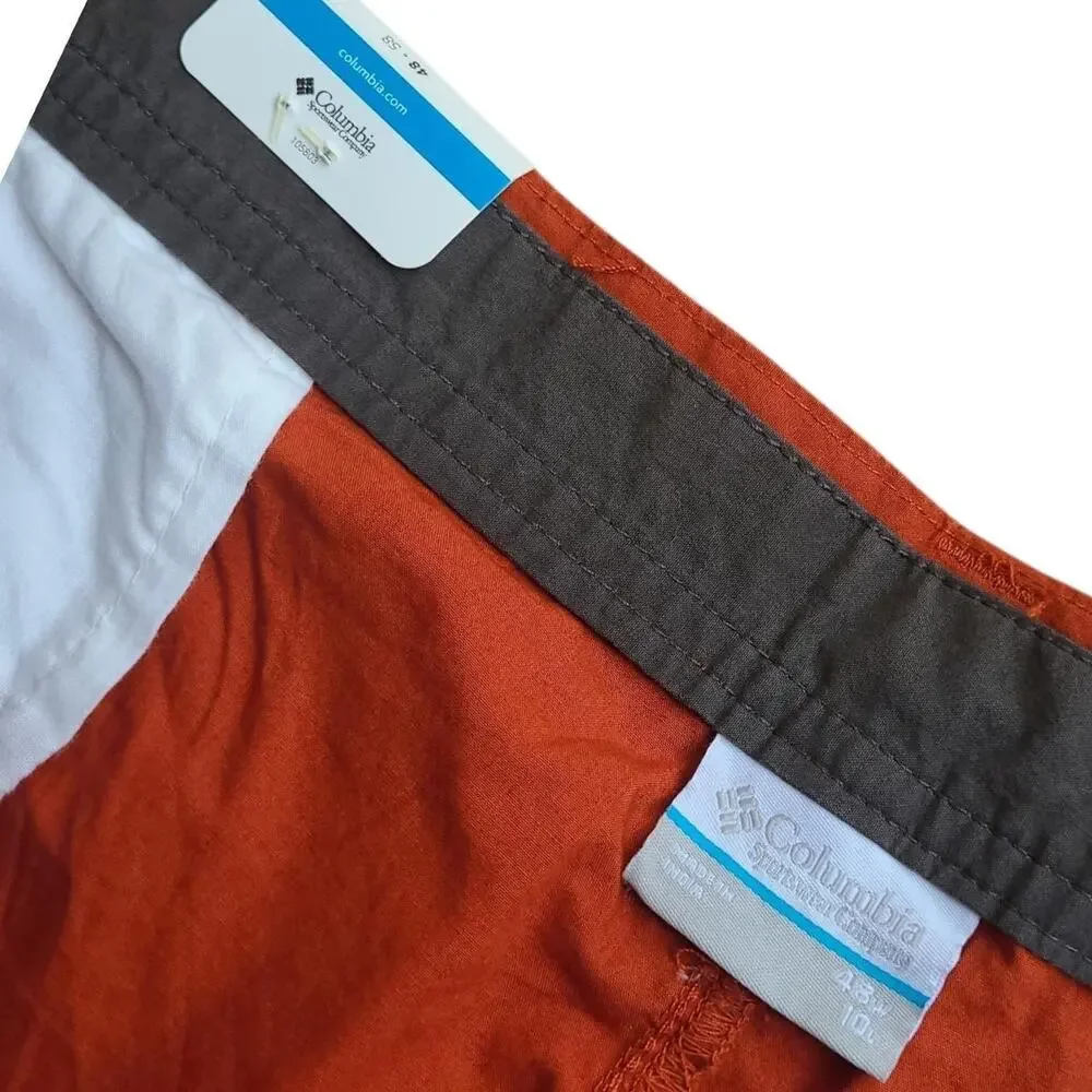 NWT Columbia PFG Fishing Shorts Size 48 Burnt Orange Outdoor Performance